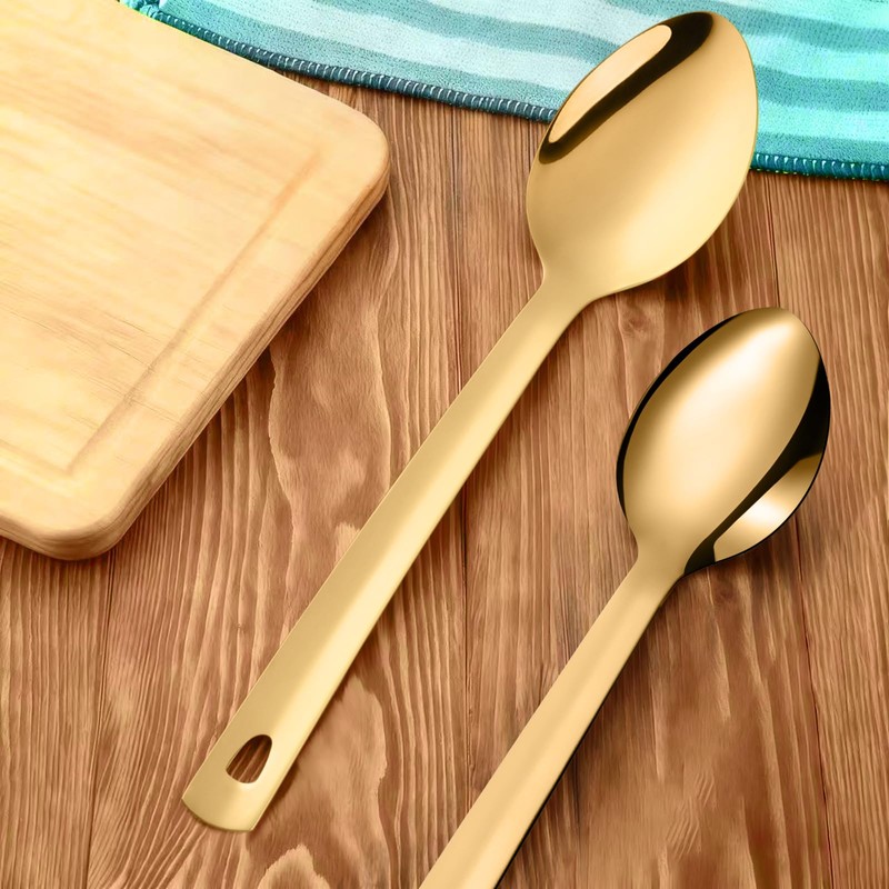 TUPMFG 6 Pieces Serving Spoons Set,Food Grade Stainless Steel Large