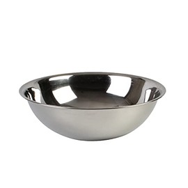 TrueCraftware – 1 Heavy Duty Flat Base Mixing Bowl, Stainless Steel – 3 Quarts, 22 Gauge