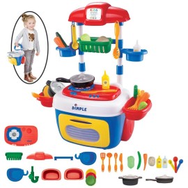 Dimple (30-Piece) On The Go Toy Kitchen Set w/ Lights & Sounds - Christmas Gift