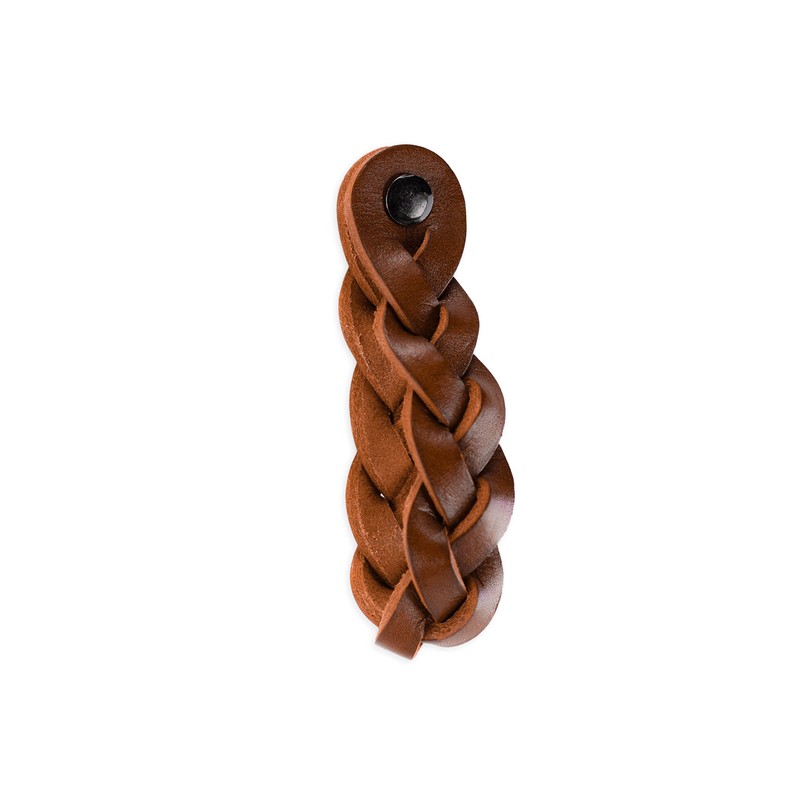 Brute Strength - Leather Drawer Pulls - Braided - Cognac