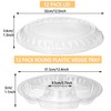 12 Pack Round Plastic Veggie Tray with Lid Fruit Tray