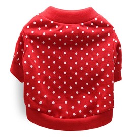 2 Pieces Dog Shirts with Breathable and Comfort Small Medium Dog Clothes Outfits for Puppy Cat Pets (Small, White Dots, Blue Stripes)