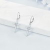 YAFEINI Cross Earrings 925 Sterling Silver Opal Dangle Drop Earring