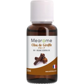 Organic Clove Essential Oil (Made in France), 100% Natural Aroma, 1.0 fl oz (30 ml) Mearome