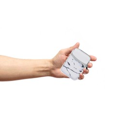 External Hard Drive Portable Carrying Case Waterproof Shockproof 2.5 inch Hard Drive Storage Carrying Bag for Seagate/WD/Toshiba/Maxone External Hard Drive(2-Pack) (Marble White+Marble Green)