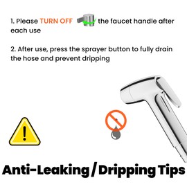 Terapaton Sink Faucet Sprayer Attachment Set - Includes Diverter Valve, 59" Metal Hose, and Handheld Shower for RV, Sink Spray, Dog Shower, Tub Sprayer, and Sink Mist Nozzle