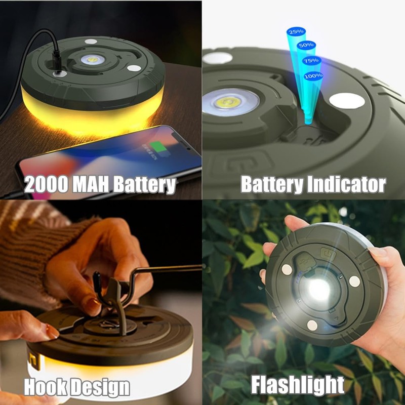 Camping String Lights, 10m Outdoor String Lights Colorful Warm Lighting