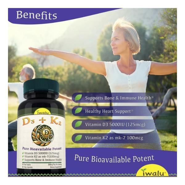 Vitamina D3 5000 UI, Salud Ósea e Inmunidad con Vit.