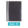 Hamelin A4 Black Polypropylene Project Folders, Pack of 25 -