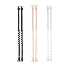 3 Pairs Dress Straps for Strapless Dress, Adjustable Heart Bra Straps