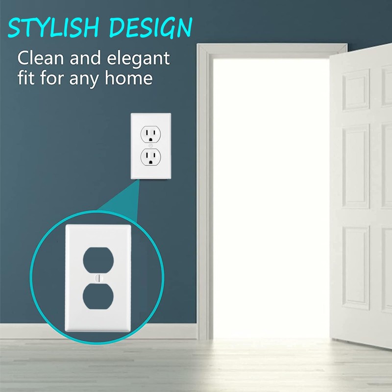 Outlet Covers Wall Plates -Duplex Outlet Covers, 1-Gang Standard Size
