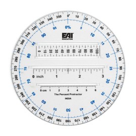 EAI Education Percentage Protractor - Set of 10