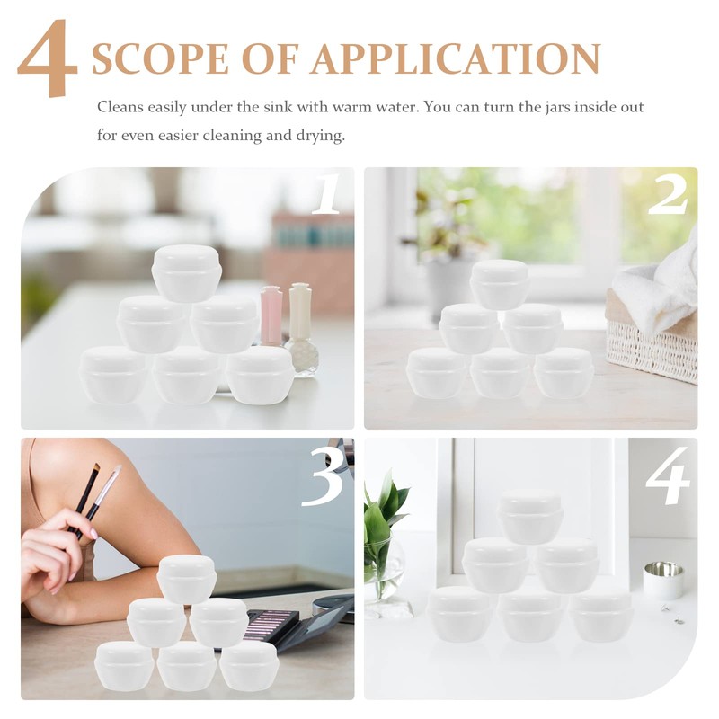 BESTOYARD Cream Case, Small Round Case, 0.2 oz (5 g),