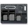 1 Pack SIM Card Holders with Tray Opener Pins, Card Storage Tool Set for Standard Micro Nano Micro-SD Memory Cards, with 3 Card Adapters and 1 Eject Pins - Black