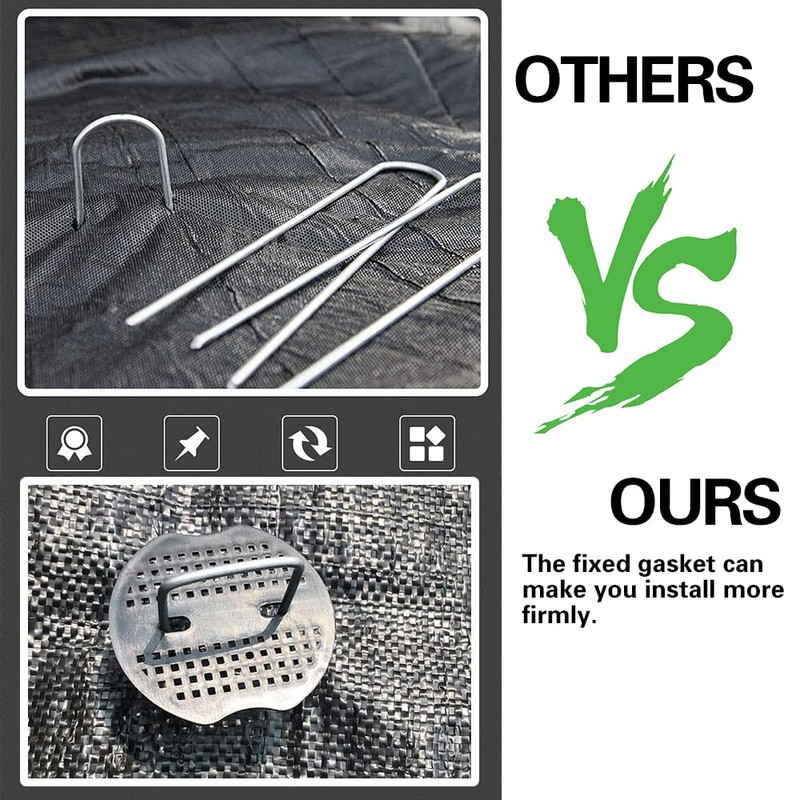 Bakulyor 50pcs Garden Staples Plastic Buffer Washer, Landscape Staple Stakes