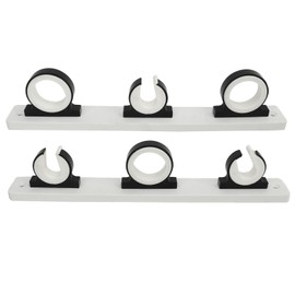 Sorandy Aluminum Fishing Rod Rack, Universal, 3-Shelf, Powder Coated, Wall Mount, Adjustable Positioning, For Marine Yacht Truck and RV Fishing Activities