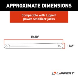 Lippert Components 1134122 Yellow Electric Stabilizer RV Jack Support Arm
