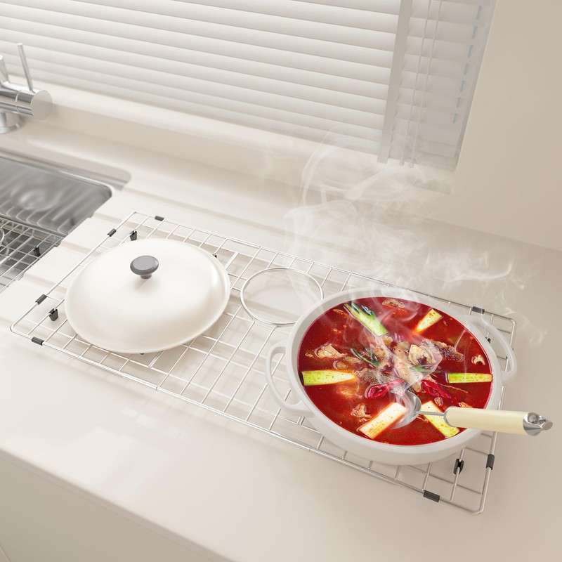 Stainless Steel Sink Rack 28.4" X 14.3",Sink Protector for Kitchen