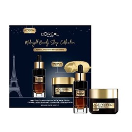 L’Oréal Paris Gift Set, Includes Night Serum and Cream, Cell Renew Overnight Radiance Routine Giftset For Radiance and Skin Cell Renewal, Midnight Beauty Sleep Collection