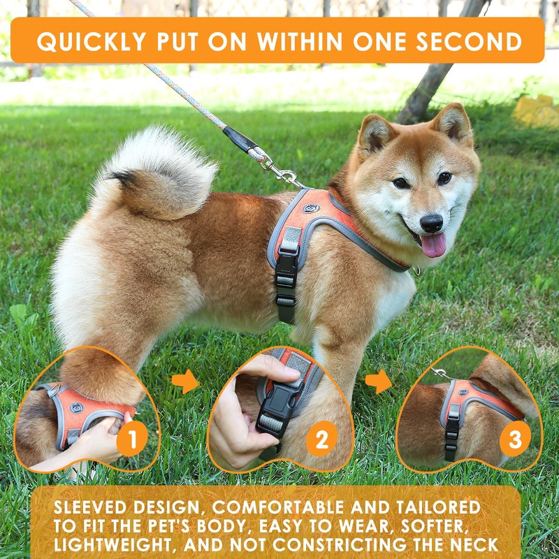 Dog Harness and Leash Set, No Pull Saddle Style pet