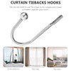 2PCS Curtain Tie Backs Hooks, Metal Curtain Holdbacks, Window Curtain