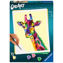 Ravensburger CreArt Funky Giraffe Paint by Numbers for Adults 12 Years Up - Painting Arts and Crafts Set - Home Decor Accessories