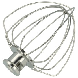 vhbw Whisk Compatible with Kitchenaid Food Processor with 4.3, 4.7, 4.8 L Bowls - Stainless Steel