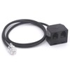 PIIHUSW RJ9 Headset Splitter 4P4C Male to 2 RJ9 Female