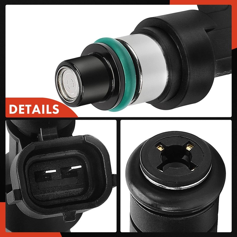 A-Premium 12 Holes Set of 6 Fuel Injectors Compatible with