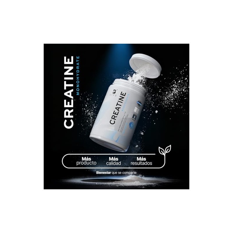 B Life Creatina Monohidratada Micronizada en Polvo de Alta Pureza