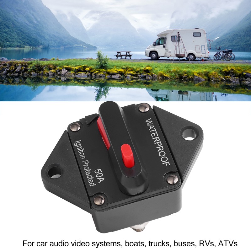 DC 32V Circuit Breaker with Switch Manual Reset Waterproof for