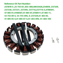 15/20 Amp Magneto Stator Coil for Kohler K482 K532 K582 K161 K181 K241 CH11 CH15 CH18 CH25 CV11 CV15 CV18 CV22 CH25S Lawn Mower Tractor Replace 237878-S 055-489 234859 237329 237330 237331 237399