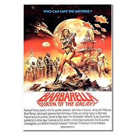 Barbarella A3 Unframed Science Fiction Film Advert Poster United Earth Space Vintage Stars Photo Picture