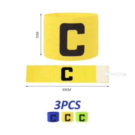 MAXQUU 3 Piece Sports Captain's Wristbands, Adjustable Sports Wristbands, Unisex Captain's Bracelets, Flexible Sports Wristbands, Suitable for Rugby, Football, Hockey