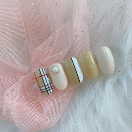 [Handmade Nail Tips] Fall Trench Check Nails / [수제네일팁] 가을 트렌치체크네일