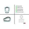 DuraBrite Galvanized Steel Heavy-Duty Cable Thimbles - 1/4" Wire Rope,