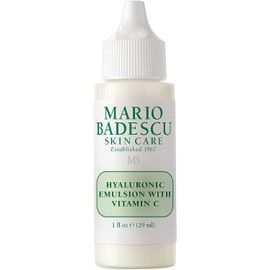 Mario Badescu Emulsión hialurónica con suero facial de vitamina C - Suero iluminador de la piel con fórmula hidratante, ligera y sedosa - Restaura el brillo para una piel fresca y juvenil, 29 ml