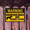 Kromfohrländer Warning Security System Door Sign Dog Warning Sign