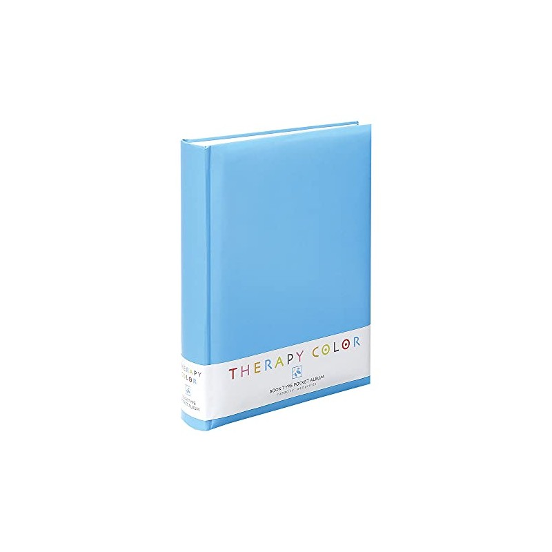 ナカバヤシ セラピーカラー 背丸ブック式 3段ポケットアルバム TCBP-240-PB ピュアブルー