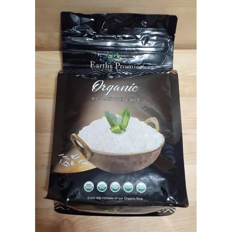 White 5 NEW EARTH'S PROMISE Organic Long Grain White/BROWN Rice