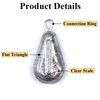 5 Pcs Fishing Sinkers, Multipurpose Fishing Weights Flat Triangle Sinker