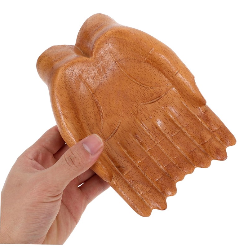 Gatuida Hand Carved Wooden Decorative Bowl for Keys Artistic Entryway