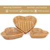 3-Pack Heart Imitation Rattan Picnic Basket Set Assorted Sizes