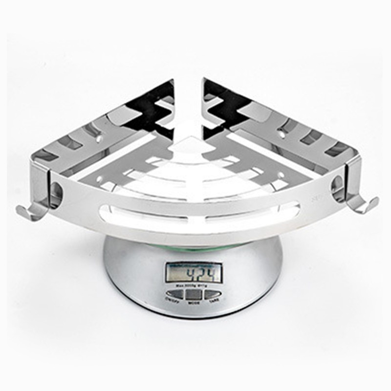 Bathroom Corner Shelves Punch Free Triangular Bathroom Corner Shiny Shelf