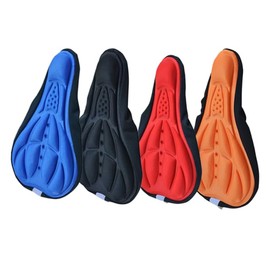 Funda de Asiento para Bicicleta de Montaña, Gel Acolchado, 4 Colores, Cubierta de Licra (Negro)
