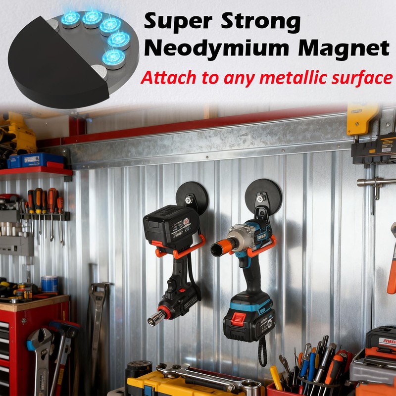 MUTUACTOR Updated Super Strong Magnetic Hooks,40lbs Anti-Scratch Large Garage Hooks