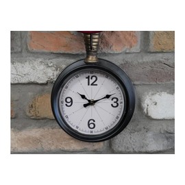 Venture Vehicles Ltd Wall Mounted Industrial Rustic Pipe Clock | Pressure Gauge Style