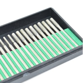 Aiskaer Premium Diamond Drill Bit Cylindrical Burr Kit - 60 Pcs, Jewelry, Beach, Sea Glass, Shells, Gemstones, Lapidary - 1mm, 2mm, 3mm