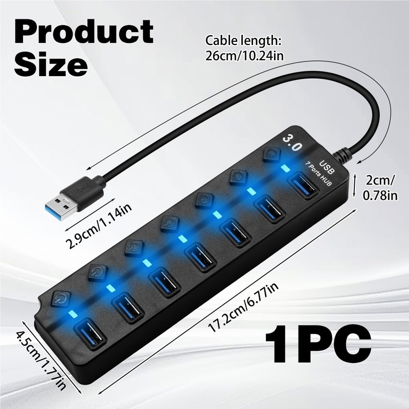 USB Hub with 7 Ports