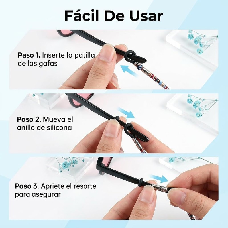 7Pzs Correas para Gafas, Estilo Bohemio, Diseño Ajustable